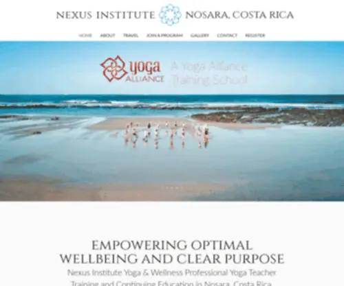 Nexusyoga.com(Yoga Teacher Training in Nosara Costa Rica) Screenshot