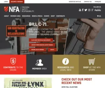 Nfa.ca(National Firearms Association) Screenshot