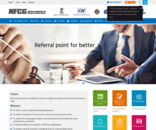 NFCG.in(National Foundation for Corporate Governance) Screenshot