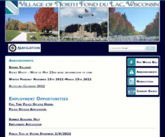 NFDL.org(The Village of North Fond du Lac) Screenshot