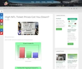 NFLcheapskate.com(Being an NFL fan is easy) Screenshot