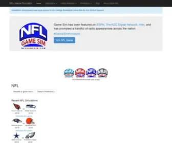 NFlgamesim.com(NFL Game Simulator) Screenshot