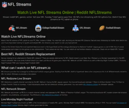 NFLStream.io Screenshot