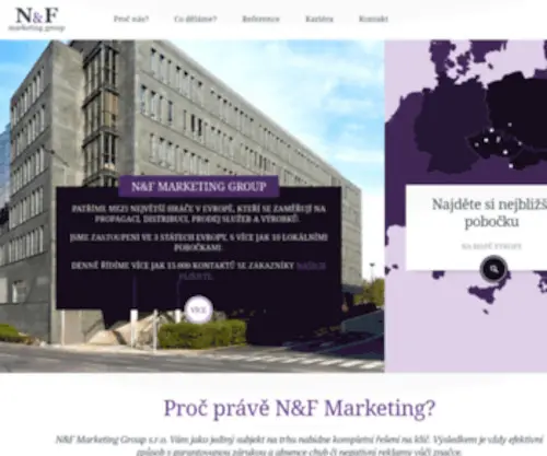 Nfmarketing.cz(N&F Marketing Group s.r.o) Screenshot