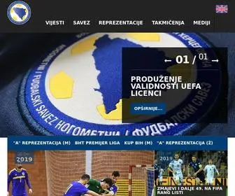 NFsbih.ba(Nogometni/Fudbalski savez Bosne i Hercegovine) Screenshot