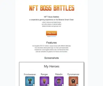 NFtbossbattles.com(NFT Boss Battles) Screenshot