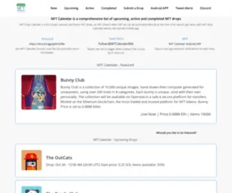 NFtcalendar.wiki(NFT Calendar) Screenshot
