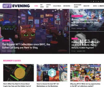 Nftevening.com(The forefront of digital culture) Screenshot