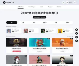 NFtkey.app(Discover, collect and trade NFTs) Screenshot