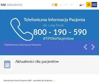NFZ-Katowice.pl(Narodowy Fundusz Zdrowia) Screenshot