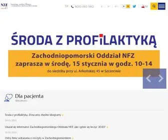 NFZ-SZczecin.pl(Narodowy Fundusz Zdrowia) Screenshot