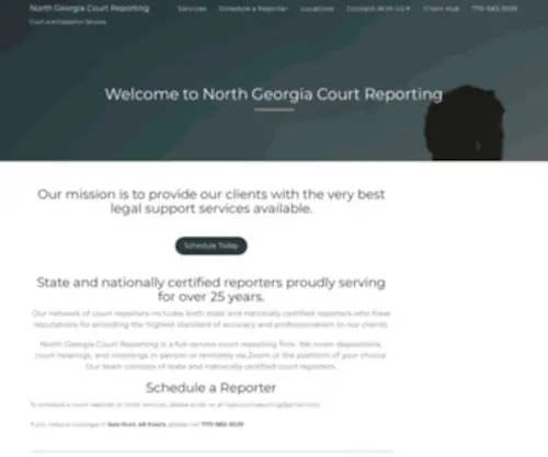 Ngacourtreporting.com(North Georgia Court Reporting) Screenshot