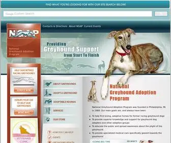 Ngap.org(National Greyhound Adoption Program NGAP Greyhound Rescue greyhound dog adoption adopt greyhound pet) Screenshot