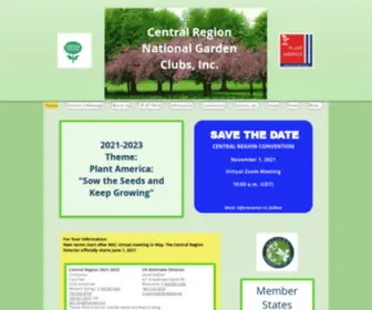 NGccentralregion.org(The Central Region of Garden Clubs of Illinois) Screenshot