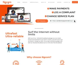 Ngcomnetworks.com(Unlimited internet service) Screenshot