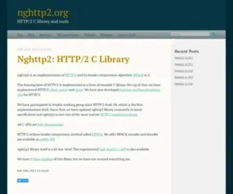 NGHTTP2.org(HTTP/2 C Library) Screenshot