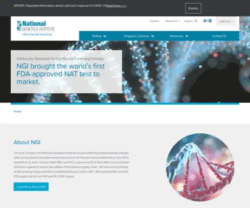 Ngi.com(National Genetics Institute) Screenshot