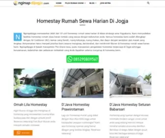 Nginapdijogja.com(Homestay Rumah Sewa Harian Di Jogja) Screenshot