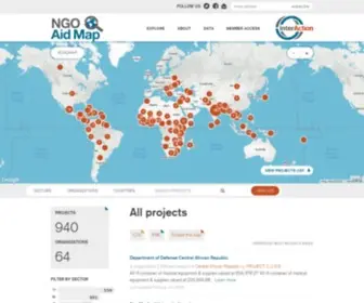 Ngoaidmap.org(NGO Aid Map) Screenshot