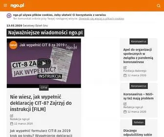 Ngo.pl(Portal dla organizacji pozarządowych) Screenshot
