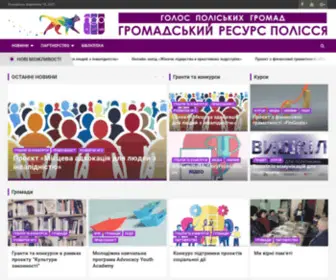 Ngo.zt.ua(Громадський Ресурс Полісся) Screenshot