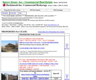 Ngreen.com(Nancy Green Mackintosh Commercial Real Estate of Frederick) Screenshot