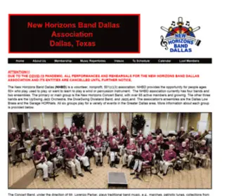 NHbdallas.org(Community band) Screenshot