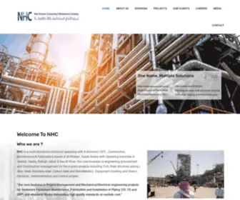 NHC-Ksa.com(For Contracting and Maintenance of Plants) Screenshot