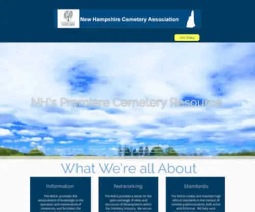 Nhcemetery.org(NHCA) Screenshot