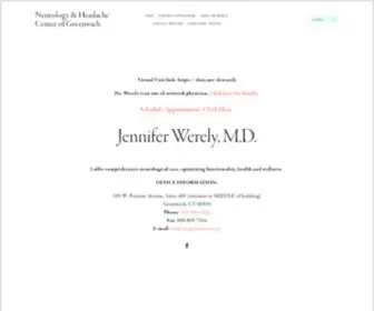 NHCgreenwich.com(Neurology &amp; Headache Center of Greenwich) Screenshot