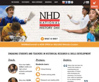 NHD.org(National History Day) Screenshot