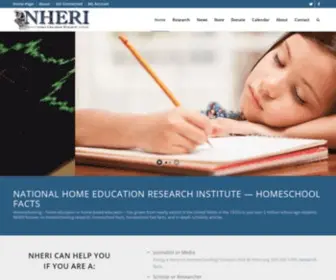 Nheri.org(Fact-based Homeschool Research by the National Home Education Research Institute) Screenshot