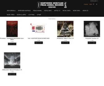 Nhfastore.net(NORTHERN HERITAGE & FREAK ANIMAL RECORDS Webshop) Screenshot