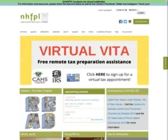 NHFPL.org(New Haven Free Public Library) Screenshot