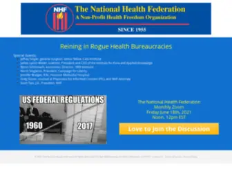 NHFspeakers.com(National Health Federation) Screenshot