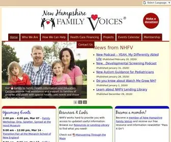 NHFV.org(New Hampshire Family Voices) Screenshot