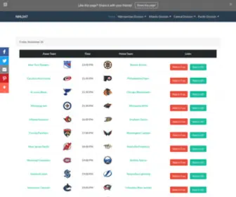 NHL247.net(Free NHL Live Streams) Screenshot