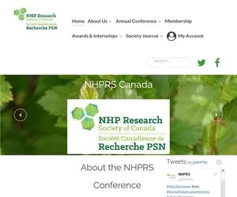 NHPRS.ca(Natural Health Product Research Society of Canada) Screenshot