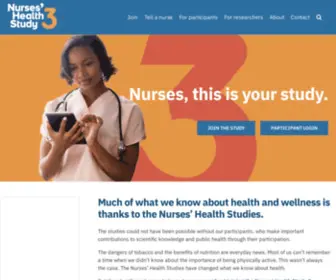 NHS3.org(Nurses' Health Study 3) Screenshot