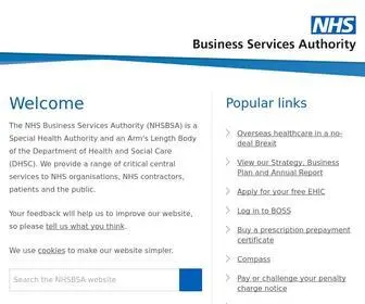 NHSbsa.nhs.uk(The NHS Business Services Authority (NHSBSA)) Screenshot