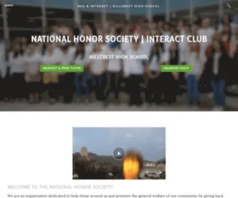 NHshillcrest.org(NHS & INTERACT) Screenshot