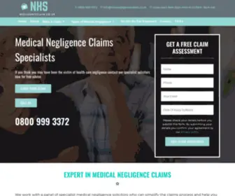 NHsnegligenceclaim.co.uk(NHS) Screenshot