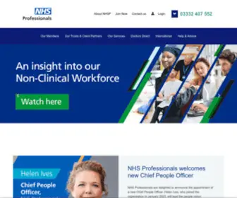 NHSprofessionals.nhs.uk(NHS Professionals) Screenshot