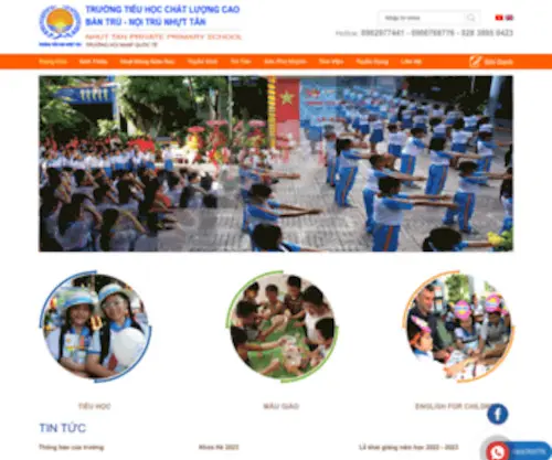 Nhuttan.edu.vn(Trường Tiểu Học Bán Trú Nội Trú Nhựt Tân) Screenshot