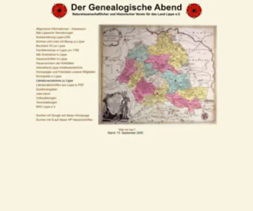 NHV-Ahnenforschung.de(Der Genealogische Abend des NHV) Screenshot