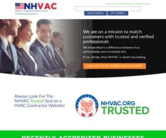 Nhvac.org(National Heating Ventilation and Air Conditioning Association) Screenshot