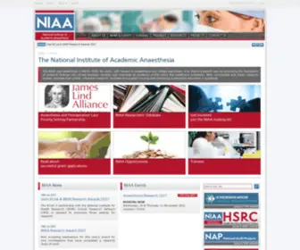 Niaa.org.uk(The National Institute of Academic Anaesthesia) Screenshot