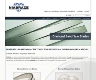 Niabraze.com(THE CUTTING EDGE IN SUPERABRASIVE CUTTING TOOLS) Screenshot