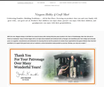 Niagarahobby.com(Niagara Hobby &amp; Craft MartNiagara Hobby &amp; Craft Mart) Screenshot