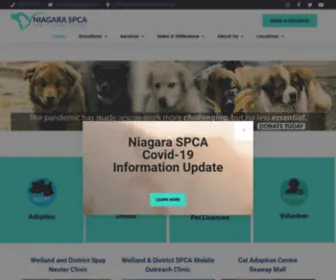 Niagaraspca.com(Niagara SPCA and Humane Society) Screenshot